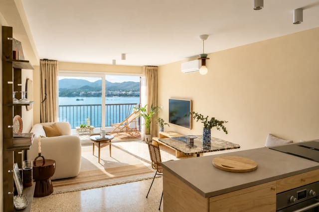 Beautifully renovated 2-bedroom apartment with stunning sea views, for sale in San Antonio, Ibiza